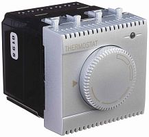 Терморегулятор механический с датчиком модульный DKC Avanti 2 мод. 0С +30С закаленная сталь картинка